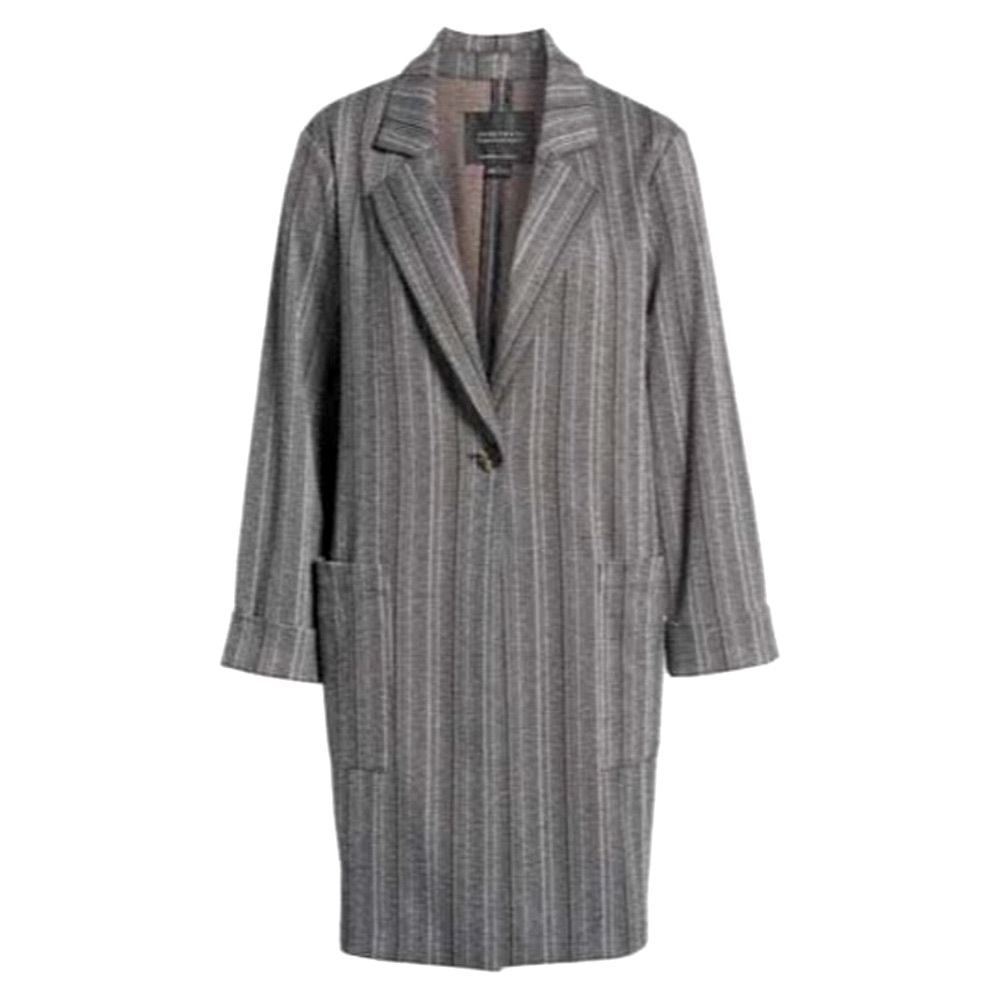 Sanctuary Longline City Knit Modern Herringbone Blazer Jacket Classic